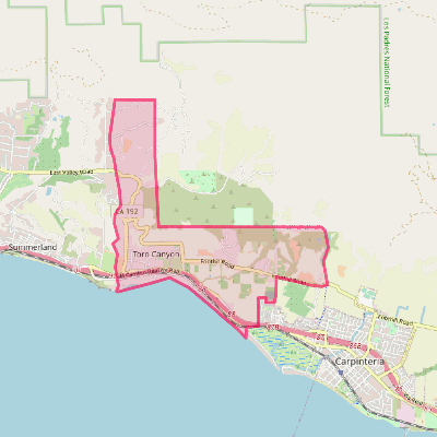 Map of Toro Canyon