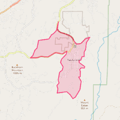 Map of Tuolumne City