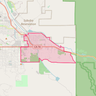 Map of Valle Vista