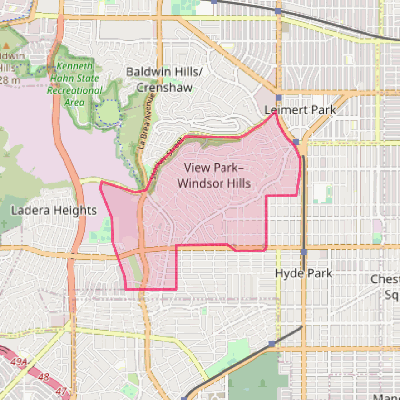 Map of View Park-Windsor Hills