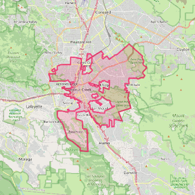 Map of Walnut Creek