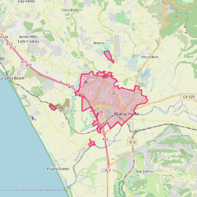 Map of Watsonville