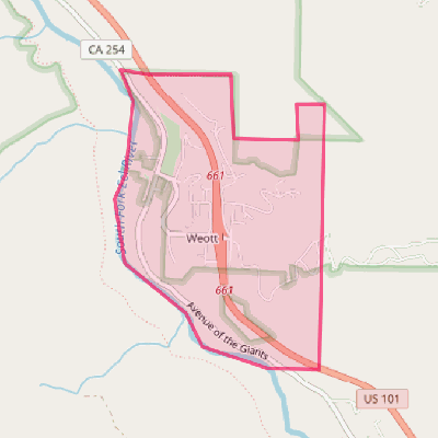 Map of Weott