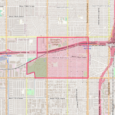 Map of West Athens