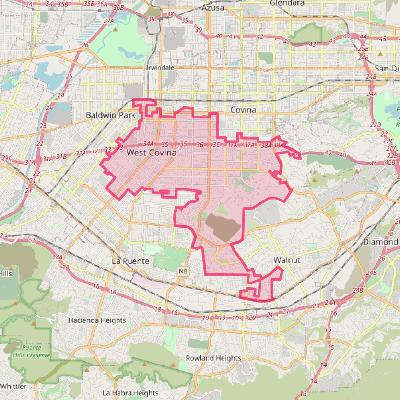 Map of West Covina