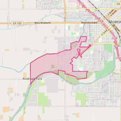 Map of West Modesto