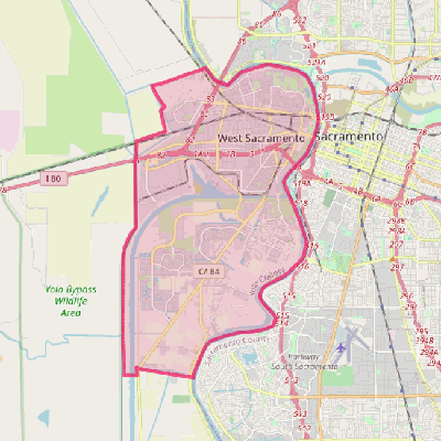 Map of West Sacramento