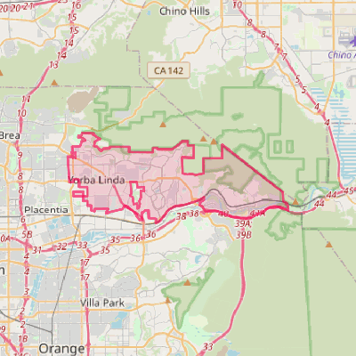 Map of Yorba Linda