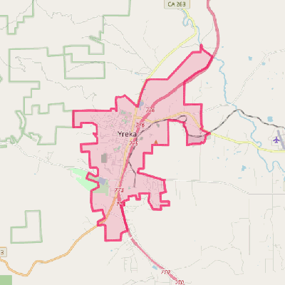 Map of Yreka