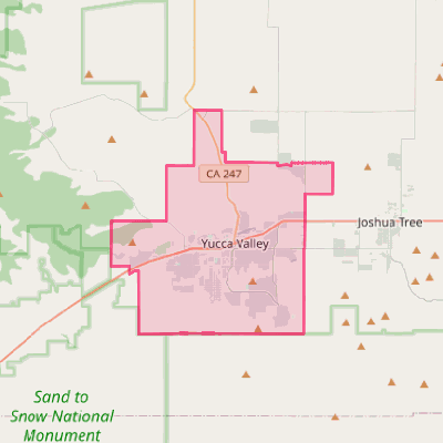 Map of Yucca Valley