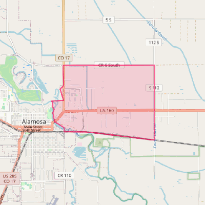 Map of Alamosa East