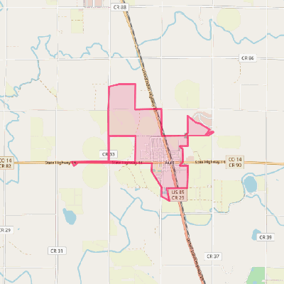 Map of Ault
