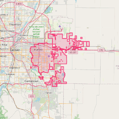 Map of Aurora