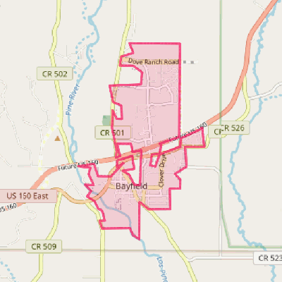 Map of Bayfield