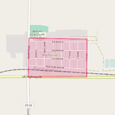 Map of Bethune