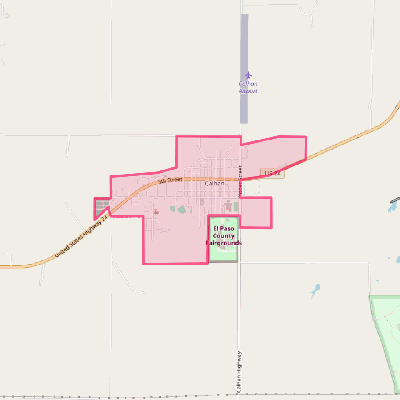 Map of Calhan