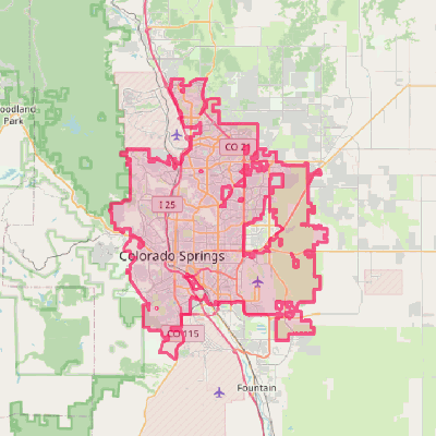 Map of Colorado Springs