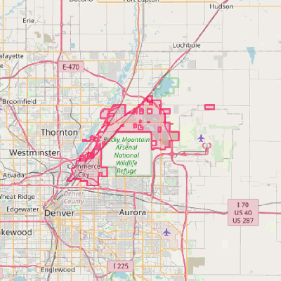 Map of Commerce City