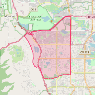 Map of Dakota Ridge