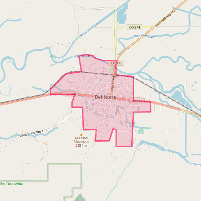 Map of Del Norte