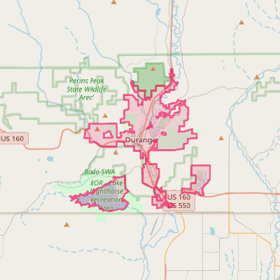 Map of Durango