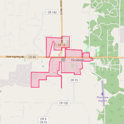 Map of Elizabeth