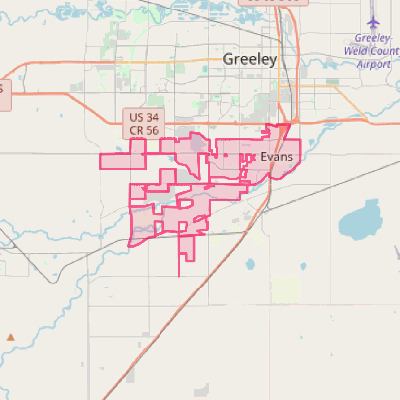 Map of Evans