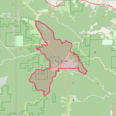 Map of Evergreen