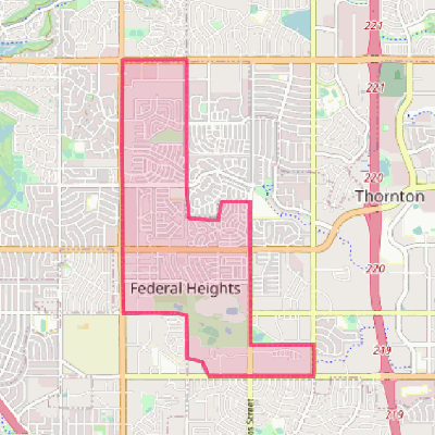 Map of Federal Heights