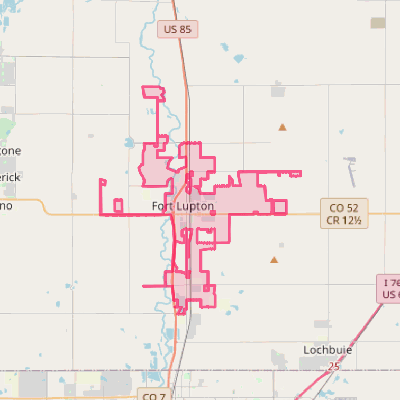 Map of Fort Lupton