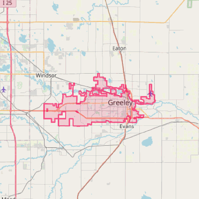 Map of Greeley