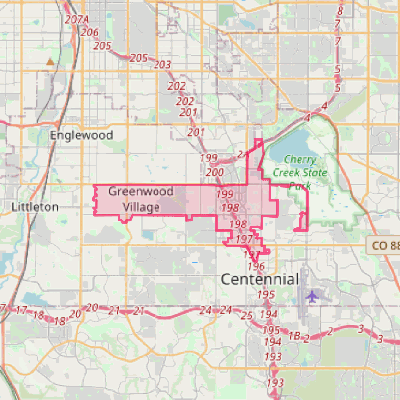 Map of Greenwood Village