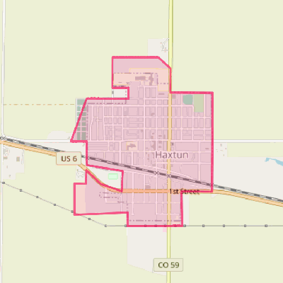 Map of Haxtun