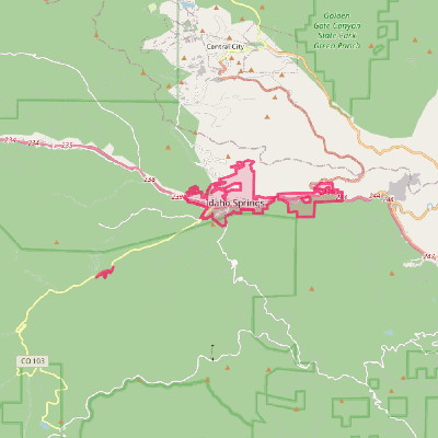 Map of Idaho Springs