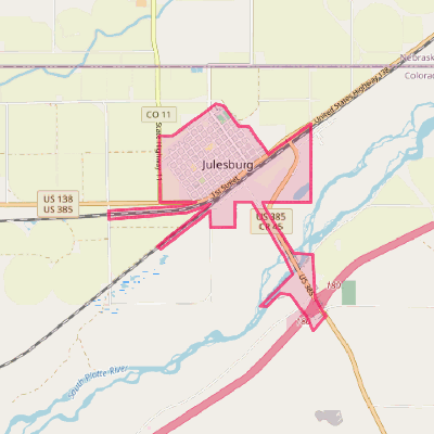 Map of Julesburg