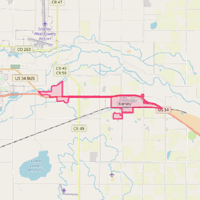 Map of Kersey