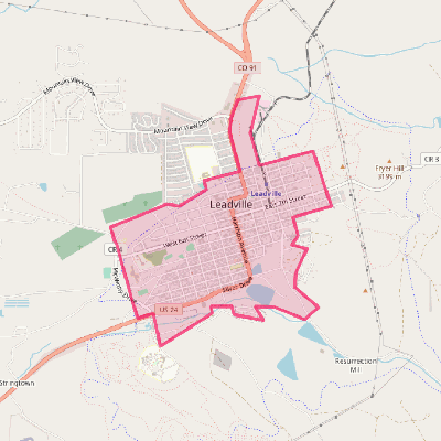 Map of Leadville