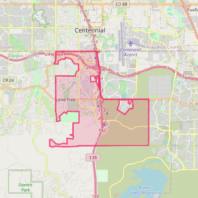 Map of Lone Tree