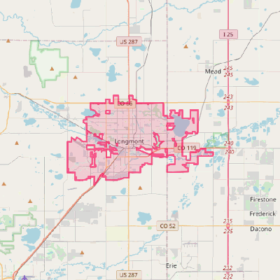 Map of Longmont