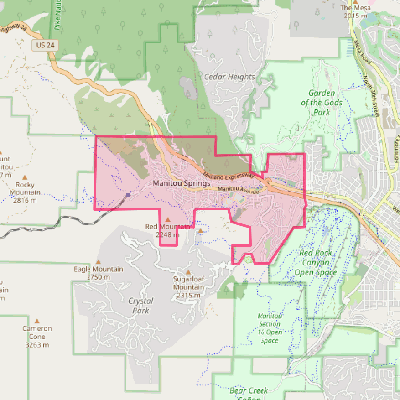 Map of Manitou Springs