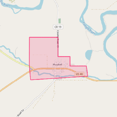 Map of Maybell