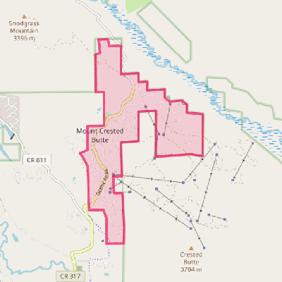 Map of Mount Crested Butte