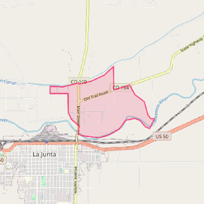 Map of North La Junta