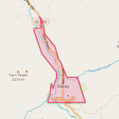 Map of Ouray