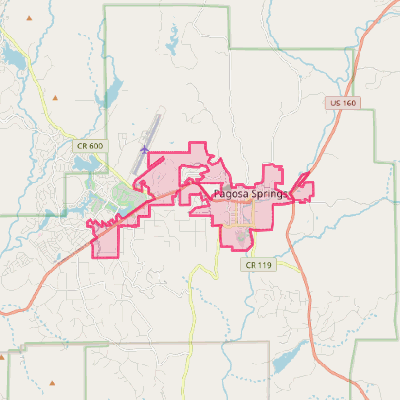 Map of Pagosa Springs