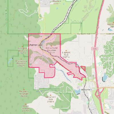 Map of Palmer Lake