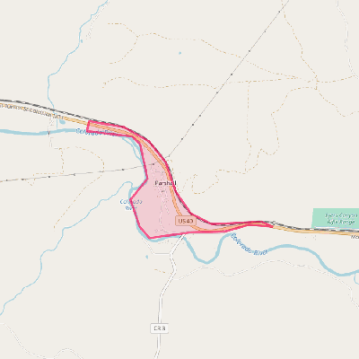 Map of Parshall