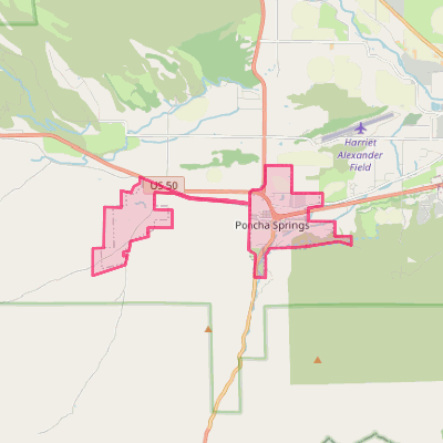 Map of Poncha Springs