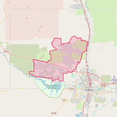 Map of Pueblo West