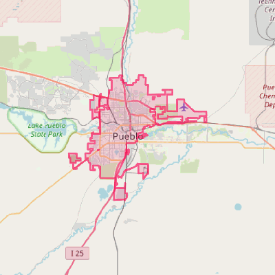 Map of Pueblo